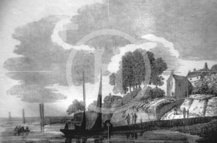 Woodside before introduction of steam ferries c1818